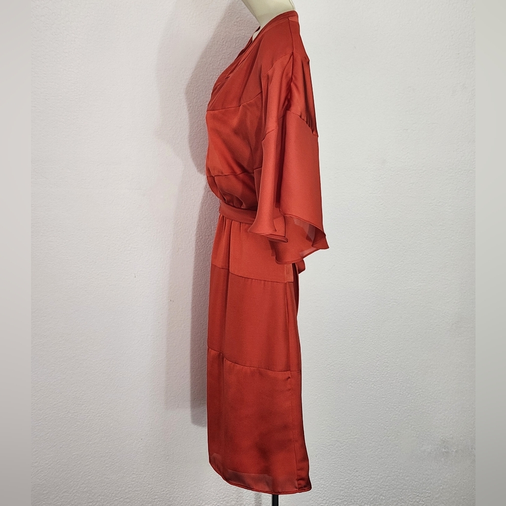 Vince Camuto Dress Dolman Sleeve Rust Size 2 - Picture 6 of 12